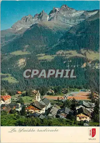 Cartes postales moderne Val d Illiez Champery et les dents du Midi