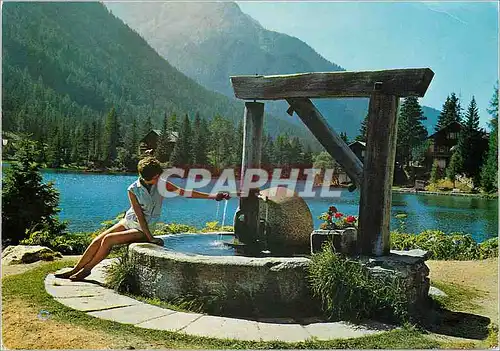 Cartes postales moderne Champex la fontaine au moulin