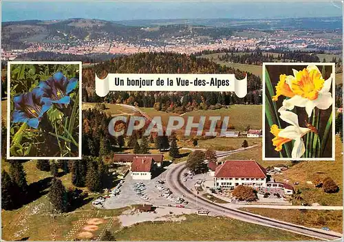 Cartes postales moderne Vue des Alpes Et la Chaux de Fonds