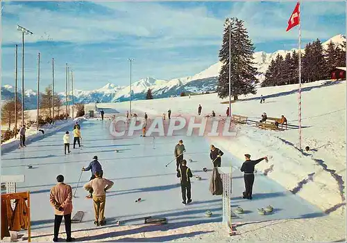 Cartes postales moderne Crans s Sierre le Curling