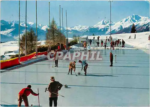 Cartes postales moderne Crans s Sierre Le curling