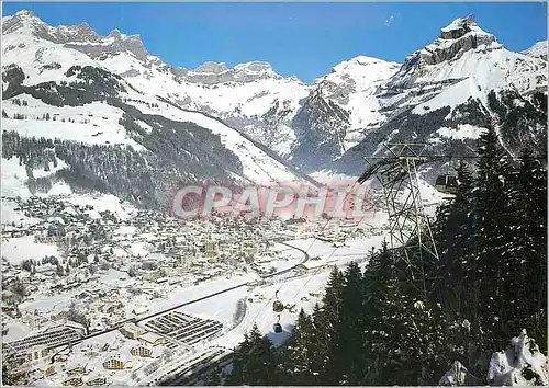 Moderne Karte Schweiz Engelberg Bergbahnen