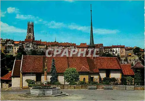 Moderne Karte Fribourg Vue partielle