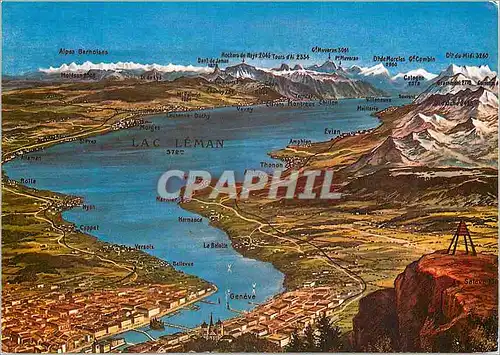 Cartes postales moderne Geneve Panorama du Lac Leman