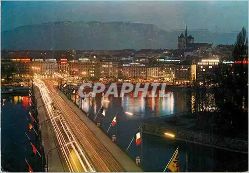 Cartes postales moderne Geneve au crepuscule