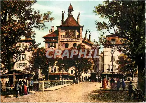 Cartes postales moderne Geneve de Jadis Le pont de l lle et la Tour de l lle