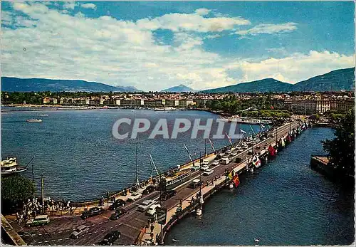 Cartes postales moderne Geneve Pont du Mont Blanc et Rade