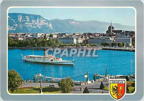 Cartes postales moderne Geneve Bateau Salon Helvetie dans la rade