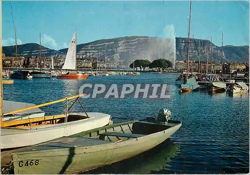 Cartes postales moderne Geneve La rade et le jet d eau