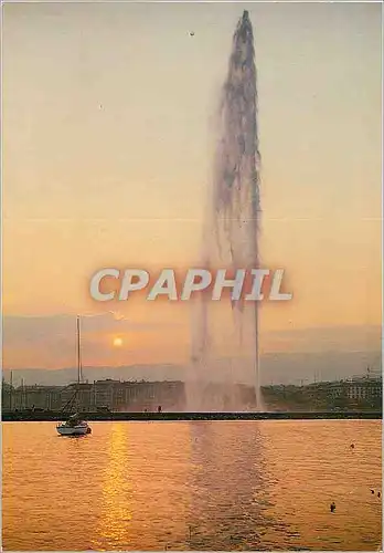 Cartes postales moderne Geneve Le jet d eau