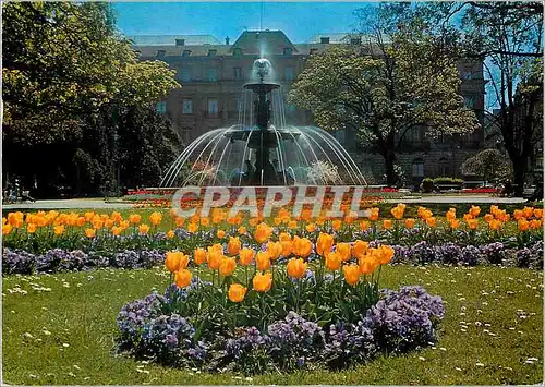Moderne Karte Geneve La fontaine du Jardin Anglais
