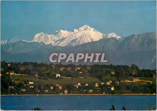 Cartes postales moderne Le Mont Blanc vu de Geneve