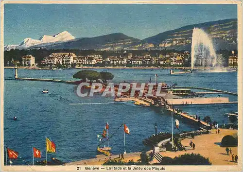 Cartes postales moderne Geneve La rade et la jetee des Paquis