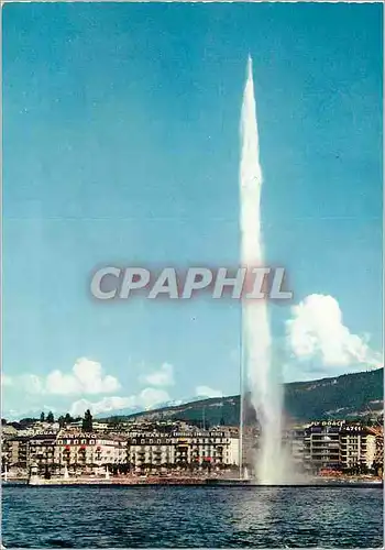 Cartes postales moderne Geneve Le jet d eau et le Mont Blanc