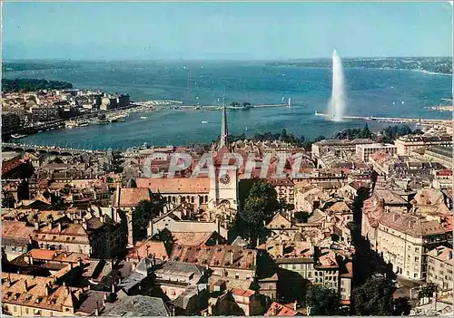 Cartes postales moderne Geneve Vue aerienne