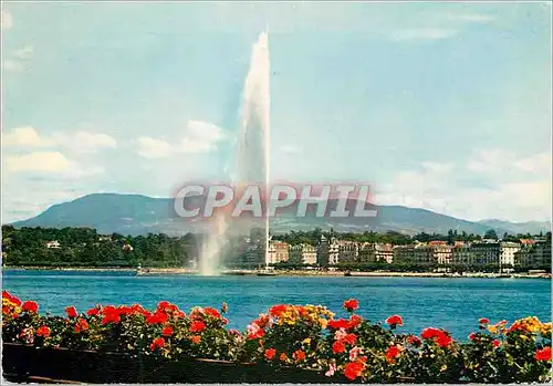 Cartes postales moderne Geneve Le jet d eau