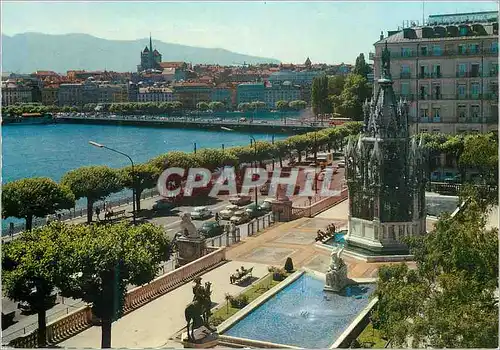 Cartes postales moderne Geneve Monument Brunswick et vue sur la ville