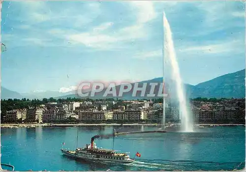 Cartes postales moderne Geneve Le Jet d Eau et le Mont Blanc
