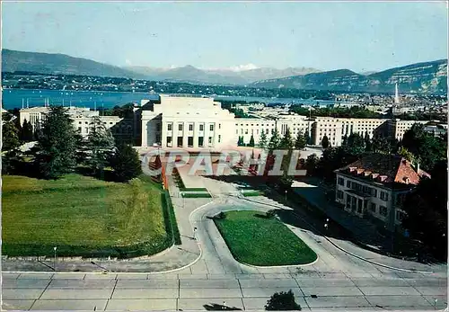 Cartes postales moderne Geneve Palais des Nations Batiment des Assemblees Secretariat et Bibliotheque vue sur la ville e