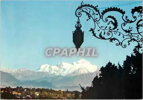 Moderne Karte Geneve Le Mont Blanc vu du Coteau de Pregny