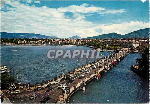 Cartes postales moderne Geneve Pont du Mont Blanc et Rade