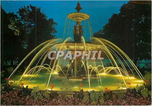 Cartes postales moderne Geneve La Fontaine du Jardin anglais illuminee