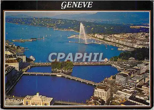 Cartes postales moderne Geneve Vue aerienne de la Rade