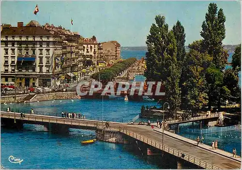 Cartes postales moderne Geneve Vue generale avec les Ponts