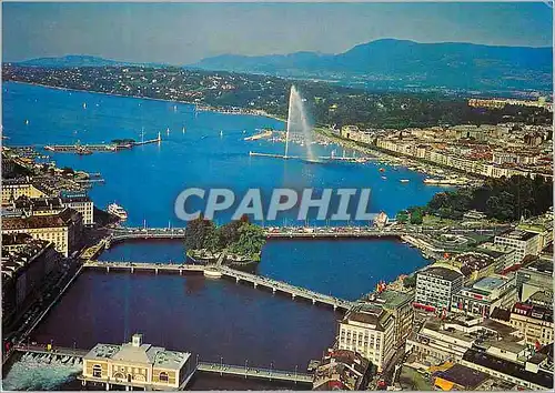 Cartes postales moderne Geneve Vue aerienne de la Rade