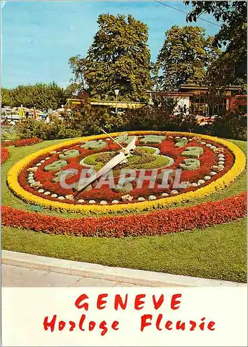 Cartes postales moderne Geneve L Horloge Fleurie