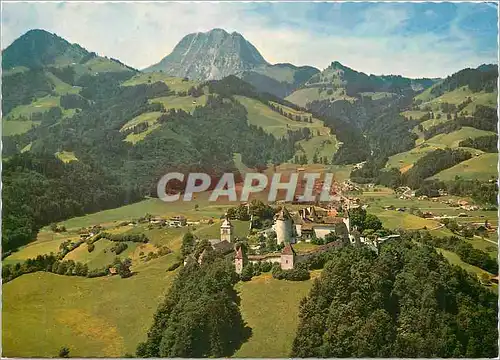 Cartes postales moderne Gruyeres pres Bulle canton de Fribourg Au fond le Moleson