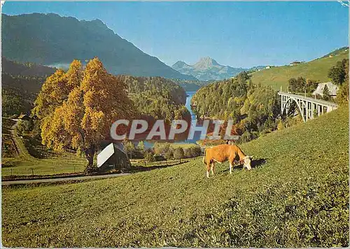Cartes postales moderne Lac de Montsalvens et Moleson en Gruyere