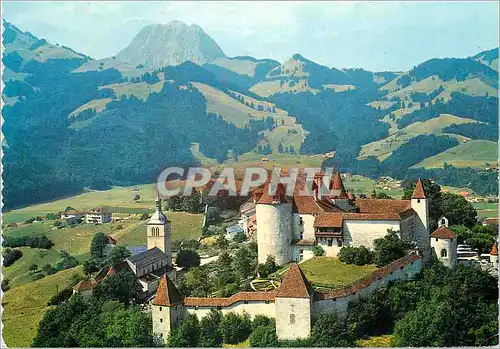Cartes postales moderne Gruyeres Le chateau et le Moleson