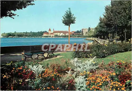 Cartes postales moderne Ouchy Lausanne Le quai et le chateau