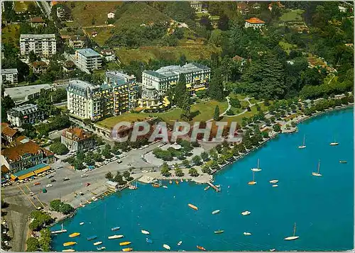 Moderne Karte Lausanne Ouchy Switzerland Hotel of distinction private park on Lake Geneva