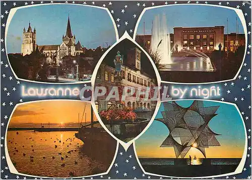 Cartes postales moderne Lausanne by night