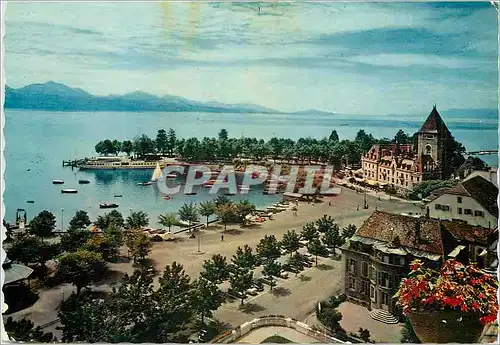 Cartes postales moderne Lausanne Ouchy Le port et le chateau