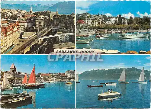 Cartes postales moderne Lausanne Ouchy Bateaux