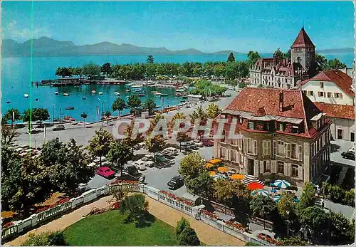 Cartes postales moderne Ouchy Lausanne Port et chateau d Ouchy