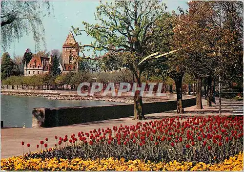 Cartes postales moderne Ouchy Lausanne Les quais fleuris