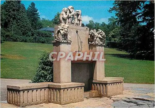 Cartes postales moderne Lausanne Ouchy la fontaine des singes