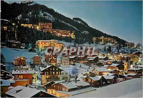 Cartes postales moderne Leysin vue de nuit