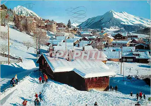 Cartes postales moderne Leysin village le Pic Chaussy et le Mont d Or