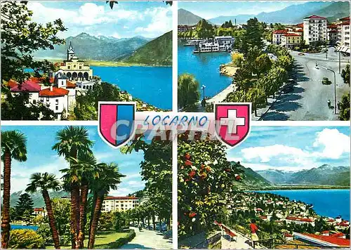 Moderne Karte Locarno Lago Maggiore Cantone Ticino