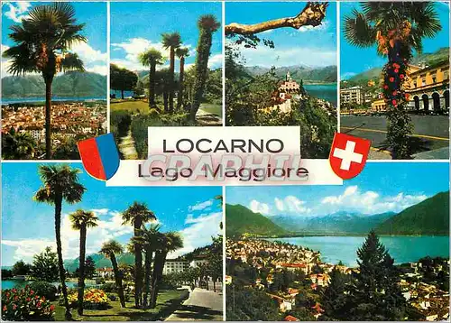 Moderne Karte Locarno Lago Maggiore Vues de Locarno