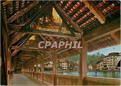 Cartes postales moderne Kapellbrucke Luzern Schweiz