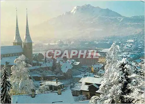 Moderne Karte Luzern mit Pilatus