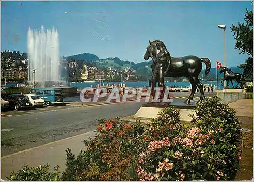 Cartes postales moderne Luzern La fontaine Wagenbach