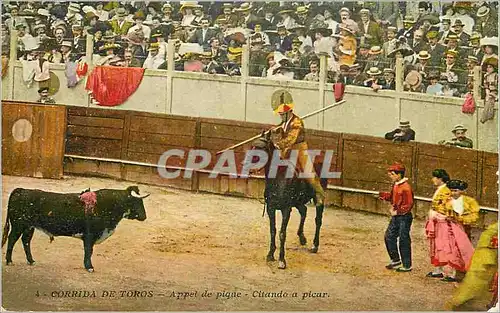 Ansichtskarte AK Corrida de Toros Appel de pique Citando a picar