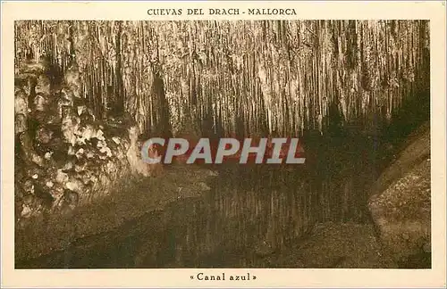 Cartes postales Cuevas del Drach Mallorca Canal azul